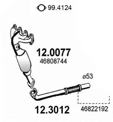 Труба выхлопного газа 12.3012 ASSO