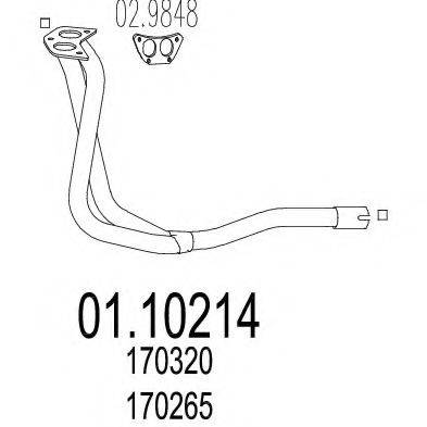 Труба выхлопного газа 01.10214 MTS