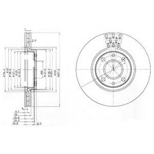 Тормозной диск BG3574 DELPHI