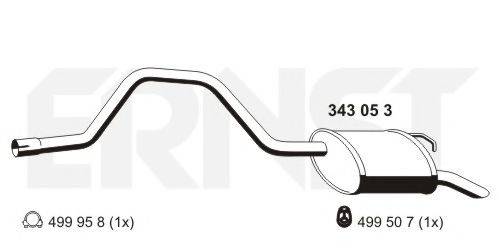 Глушитель выхлопных газов конечный 343053 ERNST