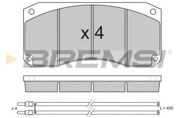 Комплект тормозных колодок, дисковый тормоз BP7256 BREMSI