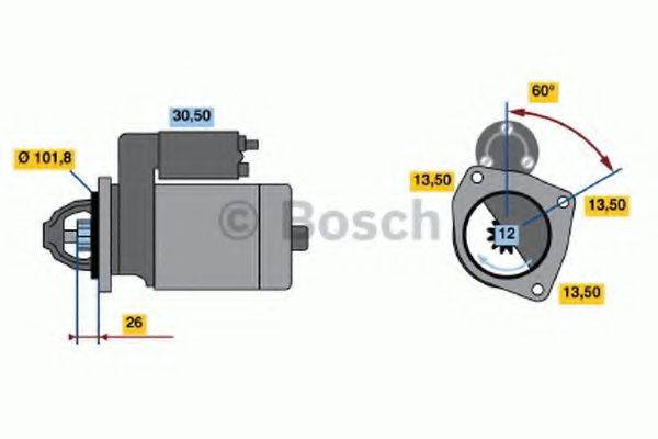 Стартер 0 986 018 661 BOSCH