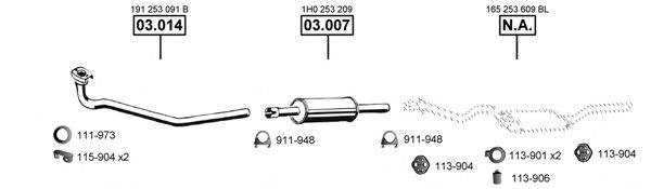 Система выпуска ОГ VA033250 ASMET