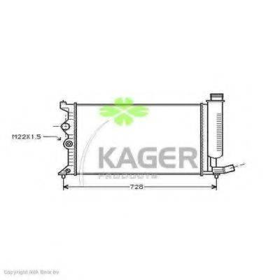 Радиатор, охлаждение двигателя 31-1854 KAGER