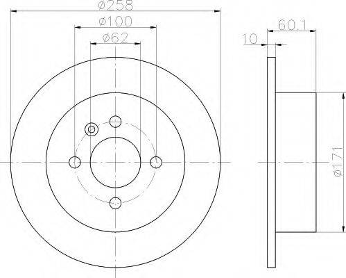 Тормозной диск 8DD 355 100-351 HELLA