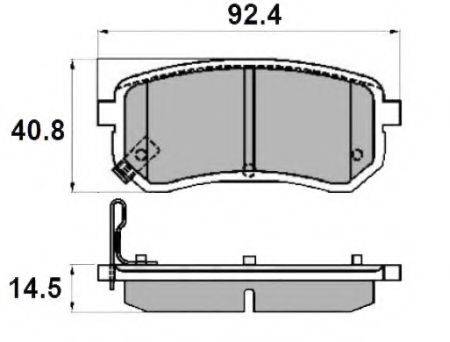 Комплект тормозных колодок, дисковый тормоз NP2129 NATIONAL