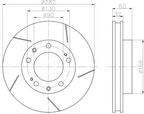 Тормозной диск MDC1278R MINTEX