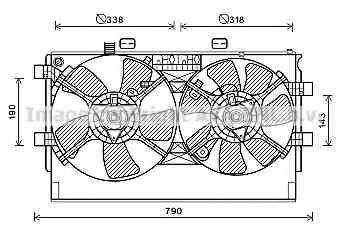 Вентилятор, охлаждение двигателя MT7530 AVA QUALITY COOLING