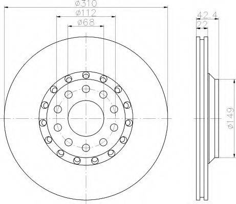 Тормозной диск 8DD 355 109-881 HELLA