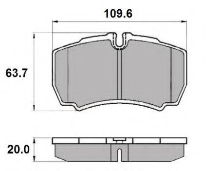 Комплект тормозных колодок, дисковый тормоз NP2073 NATIONAL