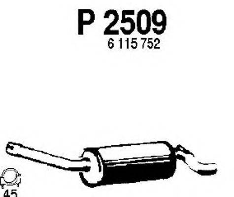 Глушитель выхлопных газов конечный P2509 FENNO