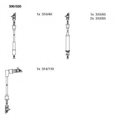 Комплект проводов зажигания 300/530 BREMI