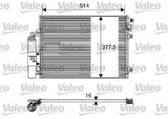 Конденсатор, кондиционер 817827 VALEO