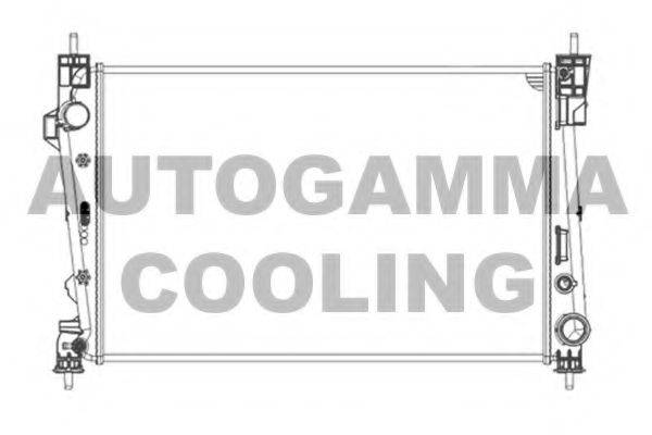 Радиатор, охлаждение двигателя 105602 AUTOGAMMA