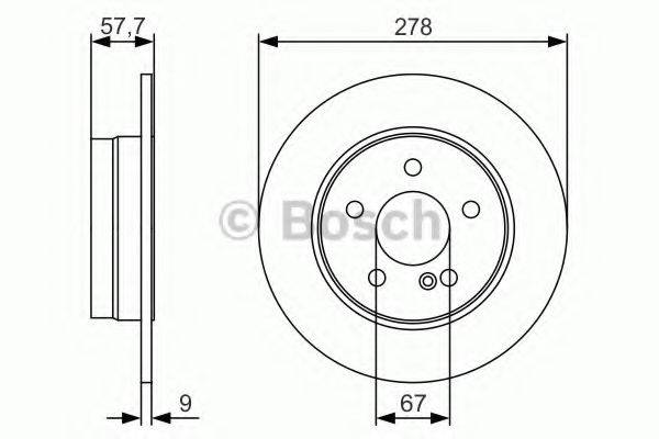 Тормозной диск 0 986 479 S96 BOSCH