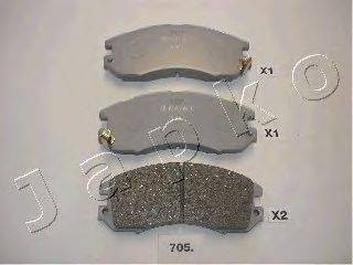 Комплект тормозных колодок, дисковый тормоз 50705 JAPKO