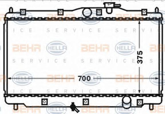 Радиатор, охлаждение двигателя 8MK 376 768-231 HELLA