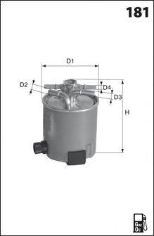 Фильтр топливный ELG5390 MECAFILTER