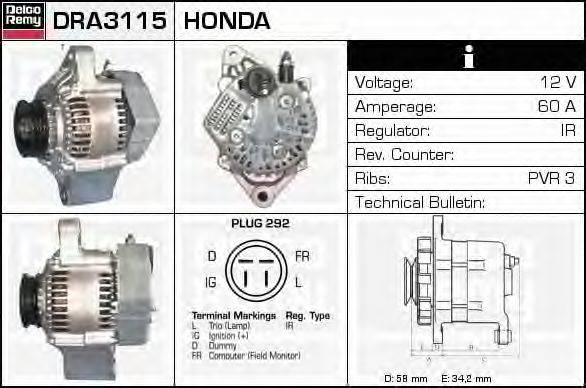 Генератор DRA3115 REMY