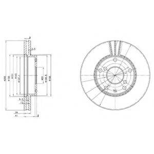 Тормозной диск BR-1205-C KAVO PARTS