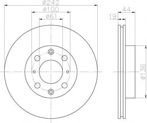 Тормозной диск MDC645 MINTEX