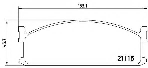 Комплект тормозных колодок, дисковый тормоз P 59 008 BREMBO