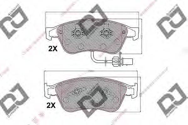 Комплект тормозных колодок BP2187 DJ PARTS