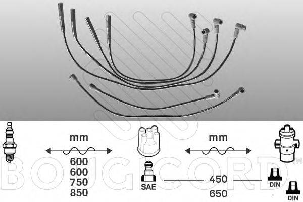 Комплект проводов зажигания 4121 BOUGICORD