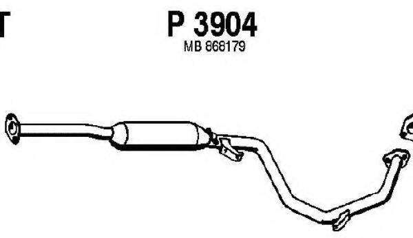 Средний глушитель выхлопных газов P3904 FENNO