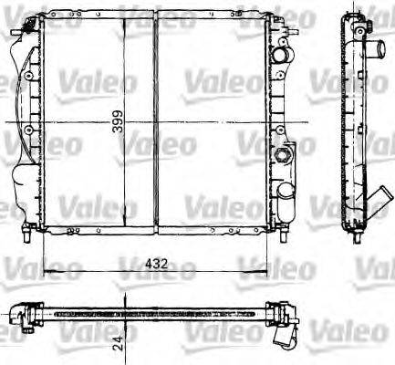 Радиатор, охлаждение двигателя 730182 VALEO