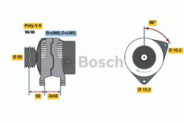 Генератор 0 123 110 006 BOSCH