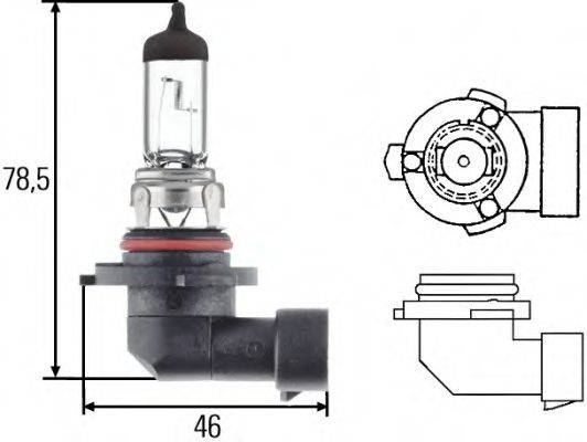 Лампа накаливания, фара дальнего света 8GH 005 636-121 HELLA