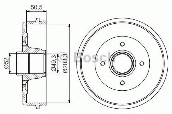 Тормозной барабан 0 986 477 214 BOSCH