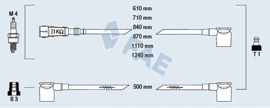 Комплект проводов зажигания 85040 FAE