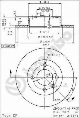 Тормозной диск BS 7179 BRECO