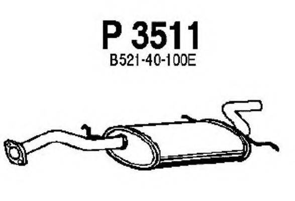 Глушитель выхлопных газов конечный P3511 FENNO