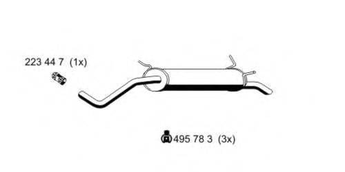 Глушитель выхлопных газов конечный 525053 ERNST