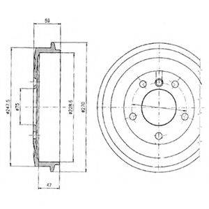 Тормозный барабан 13315 LEMFORDER