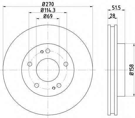 MDC2641 MINTEX Тормозной диск MDC2641 MINTEX