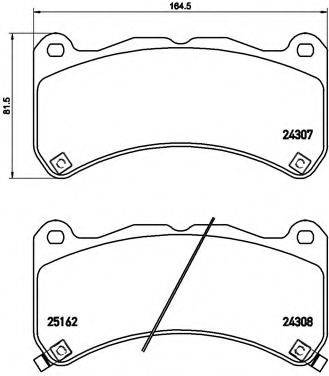 Комплект тормозных колодок, дисковый тормоз P 83 146 BREMBO