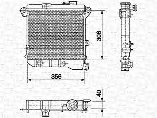 Радиатор, охлаждение двигателя 350213416000 MAGNETI MARELLI