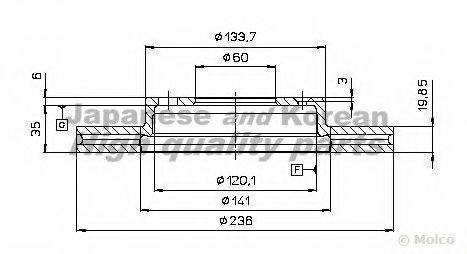 Тормозной диск 0990-8090 ASHUKI