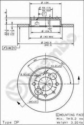 Тормозной диск 08.4917.20 BREMBO