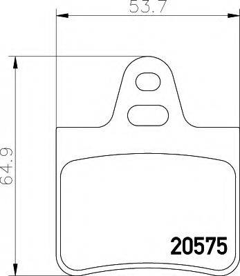 Комплект тормозных колодок, дисковый тормоз 8DB 355 005-901 HELLA