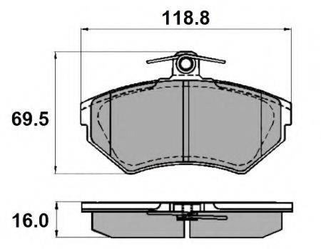 Комплект тормозных колодок, дисковый тормоз NP2228 NATIONAL
