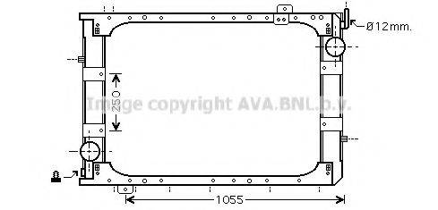 Радиатор, охлаждение двигателя ME2221 AVA QUALITY COOLING