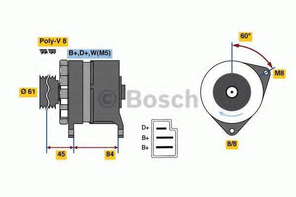 Генератор 0 986 080 850 BOSCH