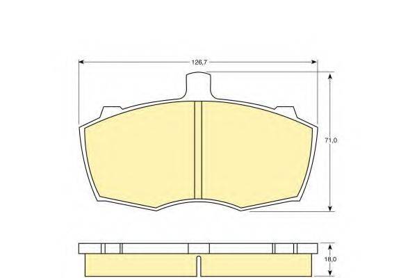 Комплект тормозных колодок, дисковый тормоз 6107601 GIRLING