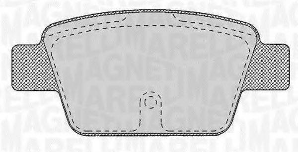 Комплект тормозных колодок, дисковый тормоз 363916060125 MAGNETI MARELLI