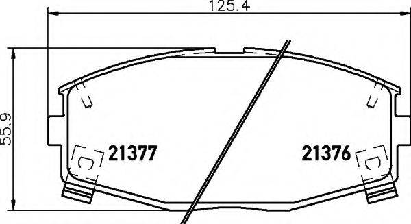 Комплект тормозных колодок, дисковый тормоз 8DB 355 006-241 HELLA